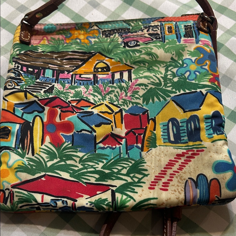 Dooney & Bourke tropical Sandbar Triple Zip Quilted Crossbody - Picture 5 of 6